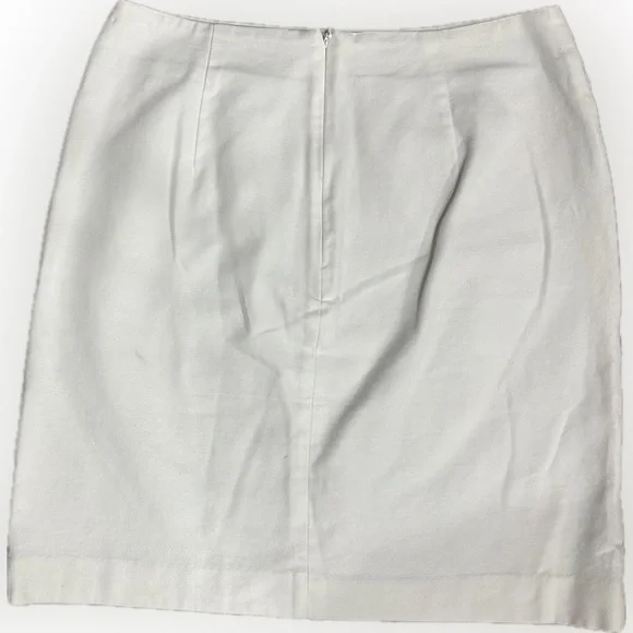 EUC Boden SZ 4 cream/red/green/lilac floral embroidered skirt w/rear zipper - Picture 8 of 9